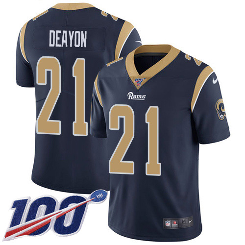 Nike Los Angeles Rams #21 Donte Deayon Navy Blue Team Color Men’s Stitched NFL 100th Season Vapor Untouchable Limited Jersey