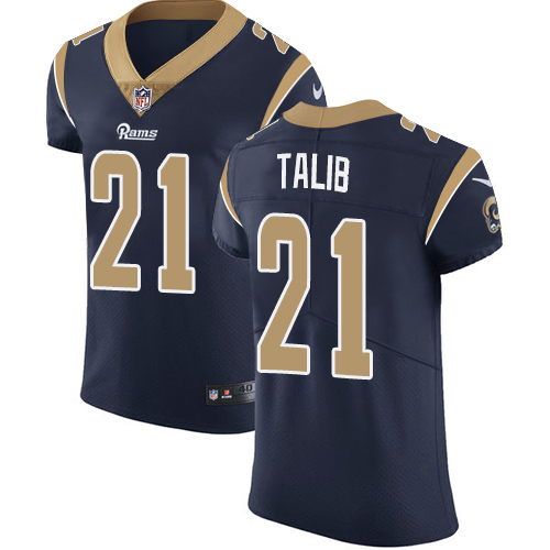 Nike Los Angeles Rams #21 Aqib Talib Navy Blue Team Color Men’s Stitched NFL Vapor Untouchable Elite Jersey