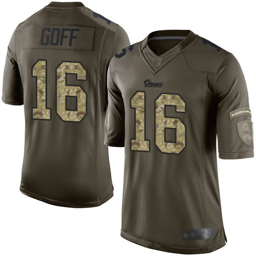 Nike Los Angeles Rams #16 Jared Goff Green Men’s Stitched NFL Limited 2015 Salute to Service Jersey