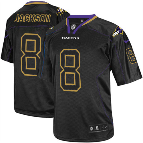 Nike Baltimore Ravens #8 Lamar Jackson Lights Out Black Men’s Stitched NFL Elite Jersey