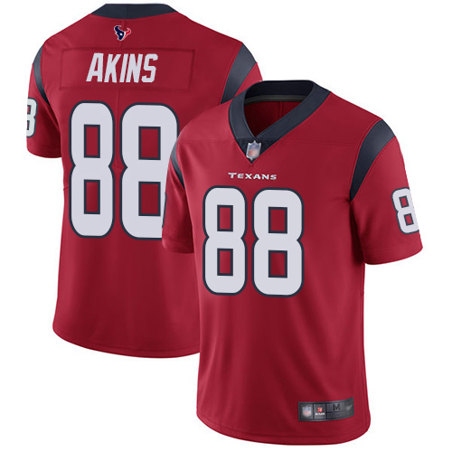 Nike Houston Texans #88 Jordan Akins Red Alternate Men’s Stitched NFL Vapor Untouchable Limited Jersey