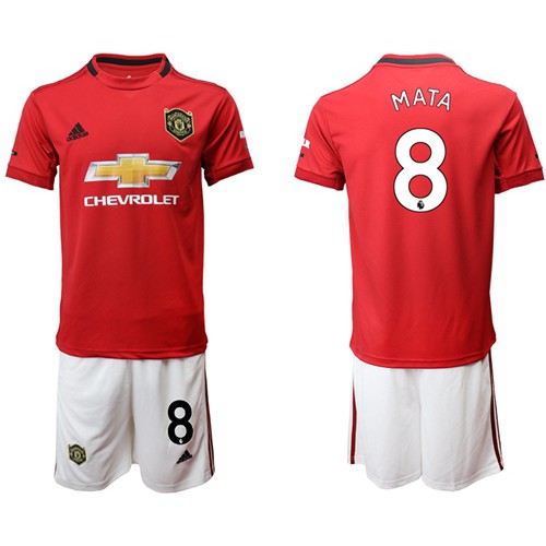 Manchester United #8 Mata Red Home Soccer Club Jersey