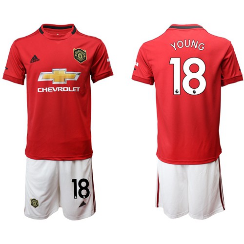 Manchester United #18 Young Red Home Soccer Club Jersey