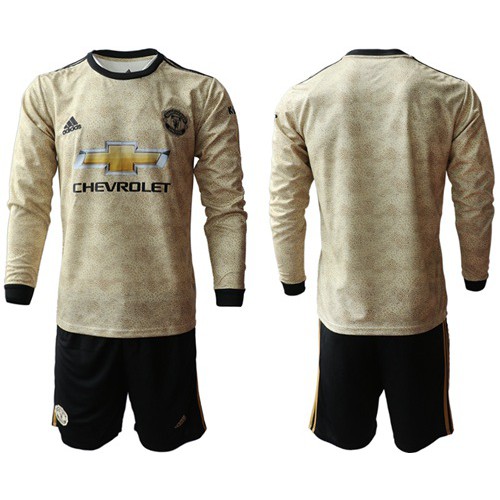Manchester United Blank Away Long Sleeves Soccer Club Jersey