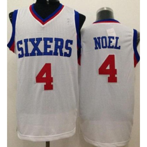 Philadelphia 76ers #4 Nerlens Noel White Stitched Revolution 30 NBA Jersey