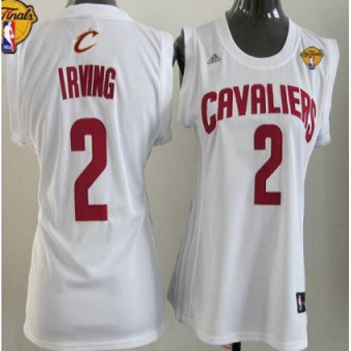 Women’s Cavaliers #2 Kyrie Irving White The Finals Patch Women Fashion Stitched NBA Jersey
