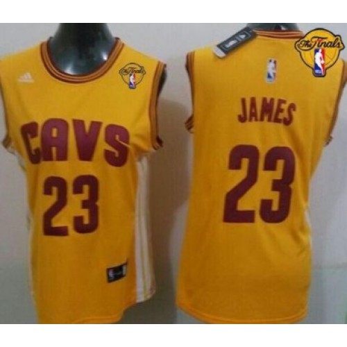Women’s Cavaliers #23 LeBron James Gold The Finals Patch Alternate Stitched NBA Jersey