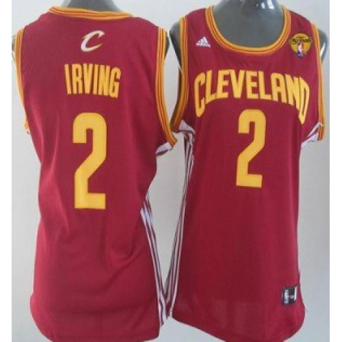 Women’s Cavaliers #2 Kyrie Irving Red The Finals Patch Road Stitched NBA Jersey