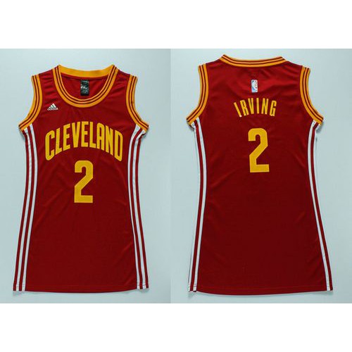 Women’s Cavaliers #2 Kyrie Irving Red Dress Stitched NBA Jersey