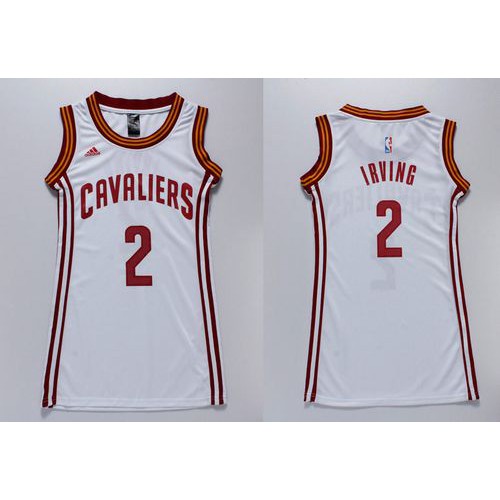 Women’s Cavaliers #2 Kyrie Irving White Dress Stitched NBA Jersey