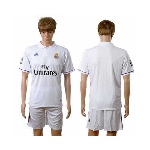 Real Madrid Blank White Home Soccer Club Jersey
