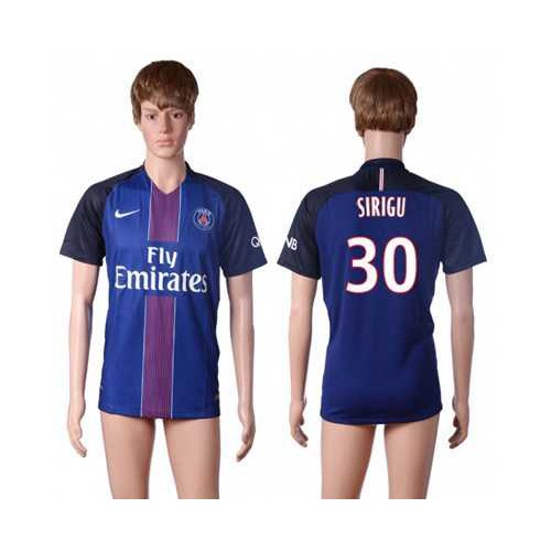 Paris Saint-Germain #30 Sirigu Home Soccer Club Jersey
