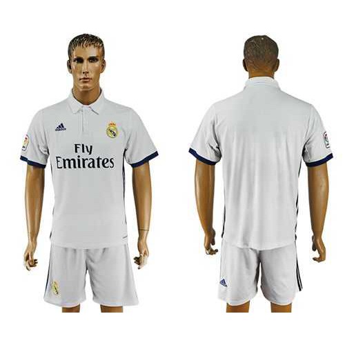 Real Madrid Blank White Home Soccer Club Jersey