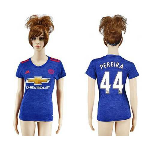 Women’s Manchester United #44 Pereira Away Soccer Club Jersey