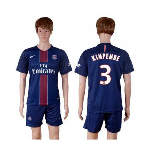 Paris Saint-Germain #3 Kimpembe Home Soccer Club Jersey