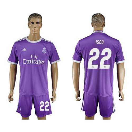 Real Madrid #22 Isco Away Soccer Club Jersey