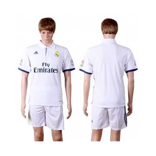 Real Madrid Blank White Home Soccer Club Jersey