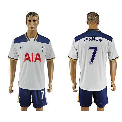 Tottenham Hotspur #7 Lennon White Home Soccer Club Jersey