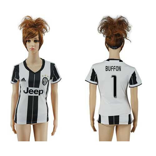 Women’s Juventus #1 Buffon Home Soccer Club Jersey
