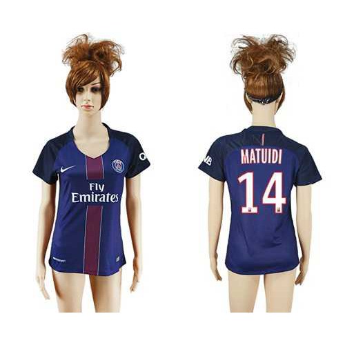 Women’s Paris Saint-Germain #14 Matuidi Home Soccer Club Jersey