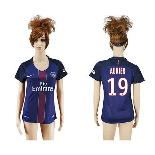 Women’s Paris Saint-Germain #19 Aurier Home Soccer Club Jersey