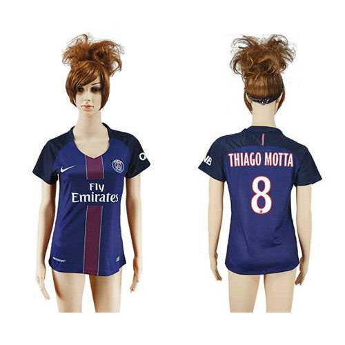 Women’s Paris Saint-Germain #8 Thiago Motta Home Soccer Club Jersey