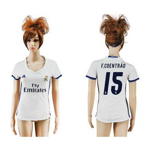 Women’s Real Madrid #15 F.Coentrao Home Soccer Club Jersey