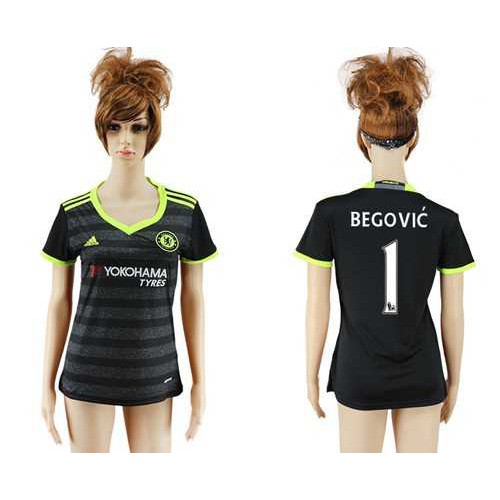Women’s Chelsea #1 Begovic Away Soccer Club Jersey