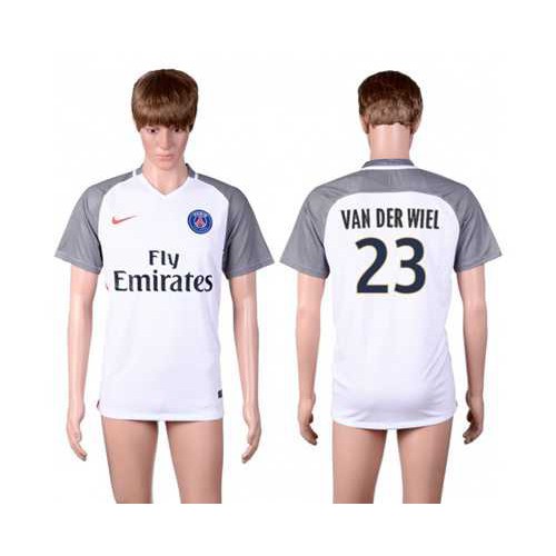 Paris Saint-Germain #23 Van Der Wiel Away Soccer Club Jersey