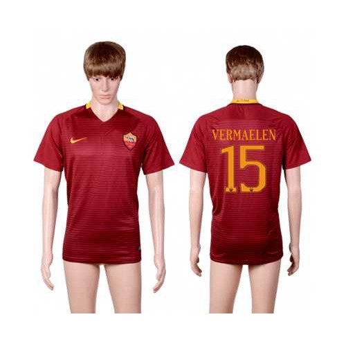 Roma #15 Vermaelen Red Home Soccer Club Jersey