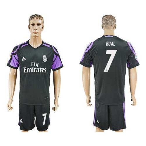 Real Madrid #7 Rual Sec Away Soccer Club Jersey
