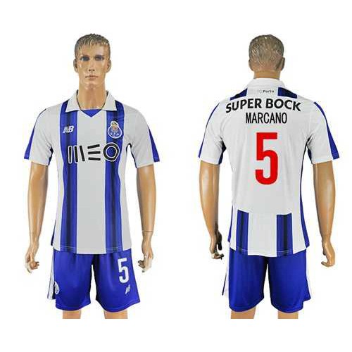 Oporto #5 Marcano Home Soccer Club Jersey