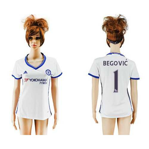 Women’s Chelsea #1 Begovic Sec Away Soccer Club Jersey