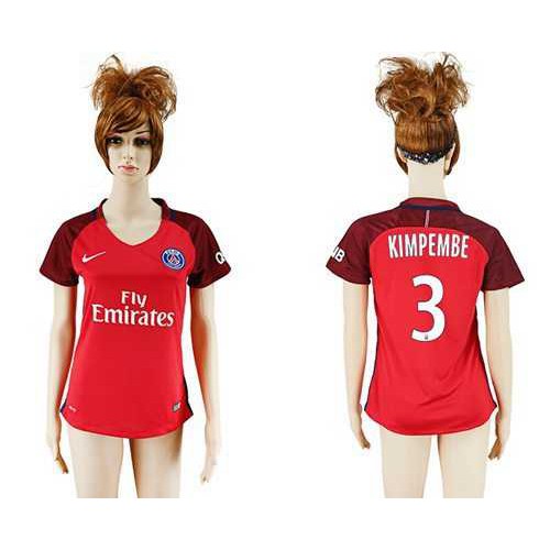 Women’s Paris Saint-Germain #3 Kimpembe Away Soccer Club Jersey