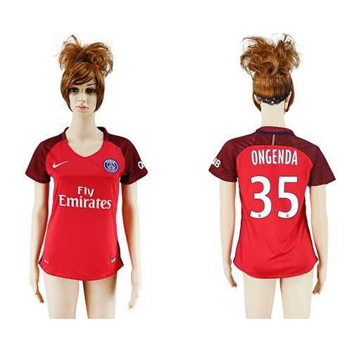 Women’s Paris Saint-Germain #35 Ongenda Away Soccer Club Jersey
