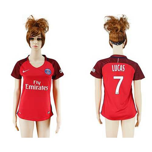 Women’s Paris Saint-Germain #7 Lucas Away Soccer Club Jersey