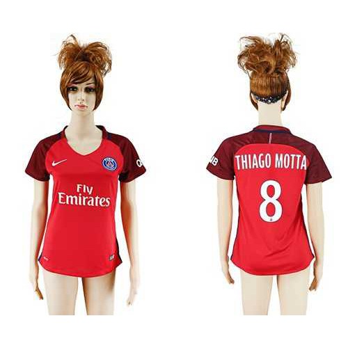 Women’s Paris Saint-Germain #8 Thiago Motta Away Soccer Club Jersey