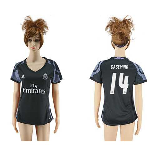 Women’s Real Madrid #14 Casemiro Sec Away Soccer Club Jersey