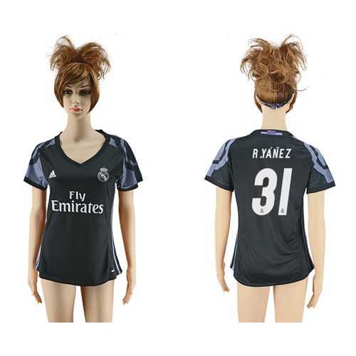 Women’s Real Madrid #31 R.Yanez Sec Away Soccer Club Jersey