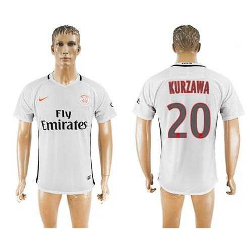Paris Saint-Germain #20 Kurzawa Sec Away Soccer Club Jersey