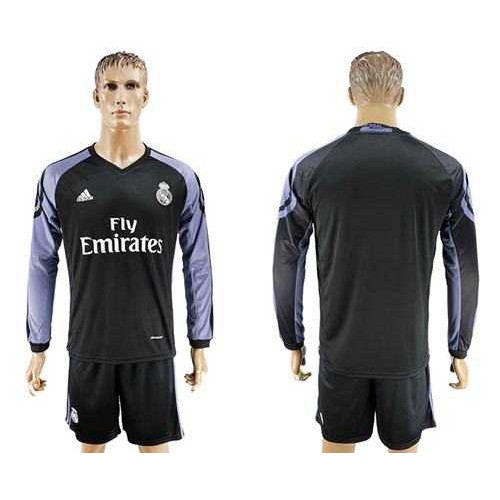 Real Madrid Blank Sec Away Long Sleeves Soccer Club Jersey