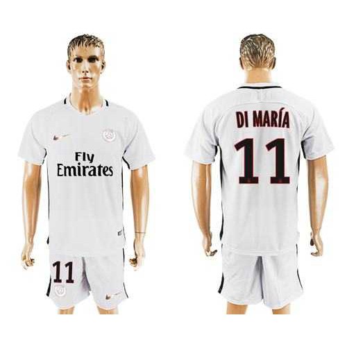 Paris Saint-Germain #11 Di Maria Sec Away Soccer Club Jersey