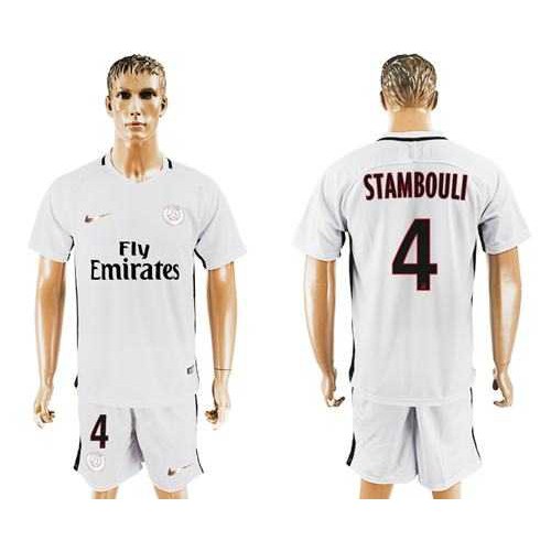 Paris Saint-Germain #4 Stambouli Sec Away Soccer Club Jersey