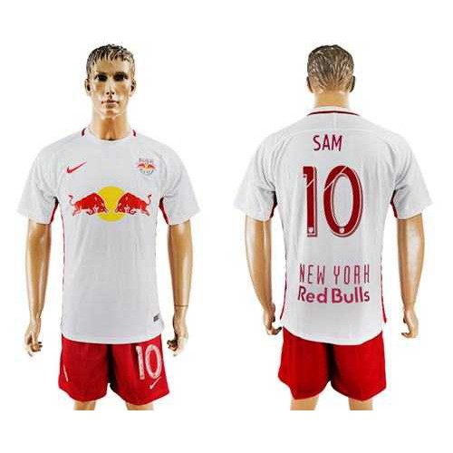 Red Bull #10 Sam White Home Soccer Club Jersey