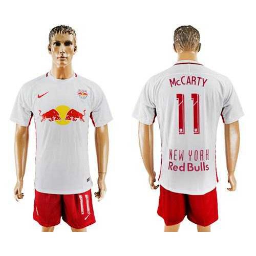 Red Bull #11 McCARTY White Home Soccer Club Jersey