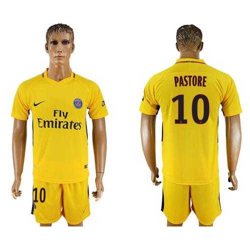 Paris Saint-Germain #10 Pastore Away Soccer Club Jersey