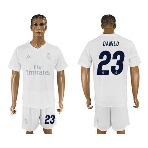 Real Madrid #23 Danilo Marine Environmental Protection Home Soccer Club Jersey