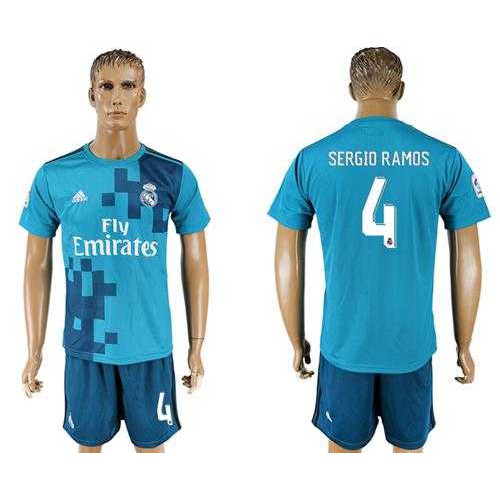 Real Madrid #4 Sergio Ramos Sec Away Soccer Club Jersey-