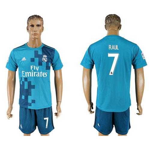 Real Madrid #7 Raul Sec Away Soccer Club Jersey