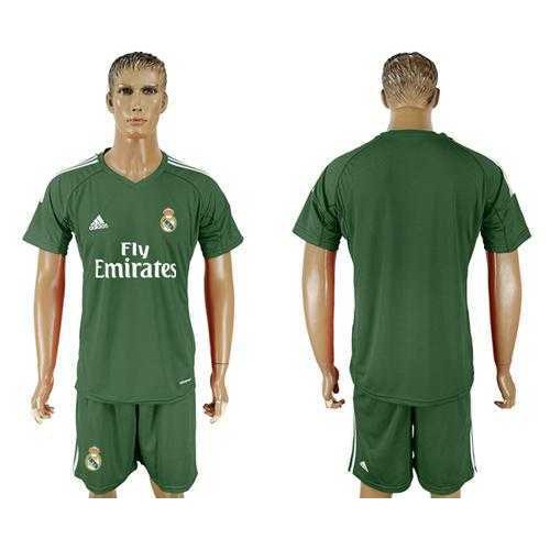 Real Madrid Blank Green Goalkeeper Soccer Club Jersey